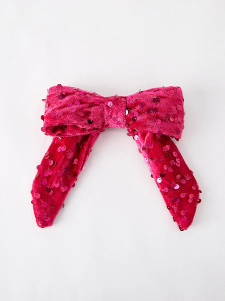 Sequin Bow Hair Clip