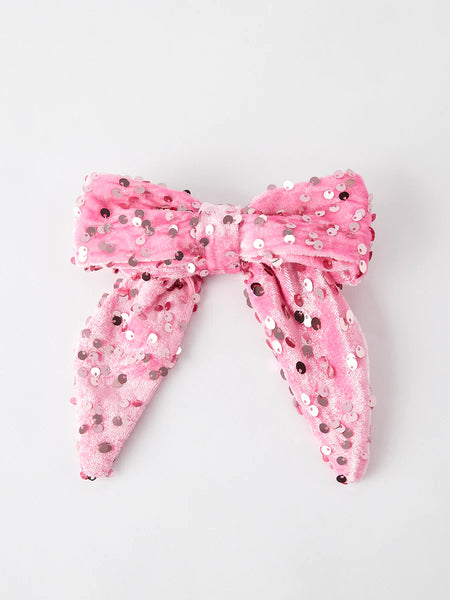 Sequin Bow Hair Clip