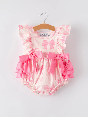 Pink Bow Romper