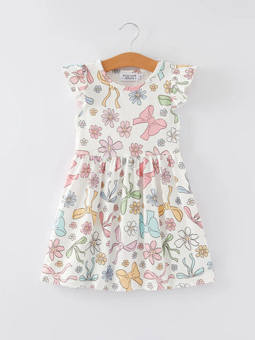 Bow Floral Dress