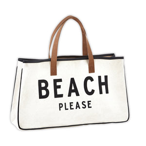 Beach Please Canvas Tote