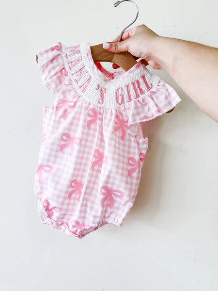 Mama's Girl Coquette Smocked Romper