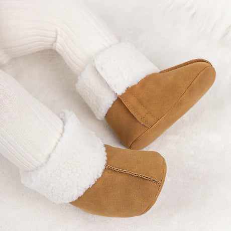Khaki Sherpa Booties