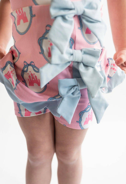 Pink Castle Bow Athletic Dress Set | Toddler & Youth