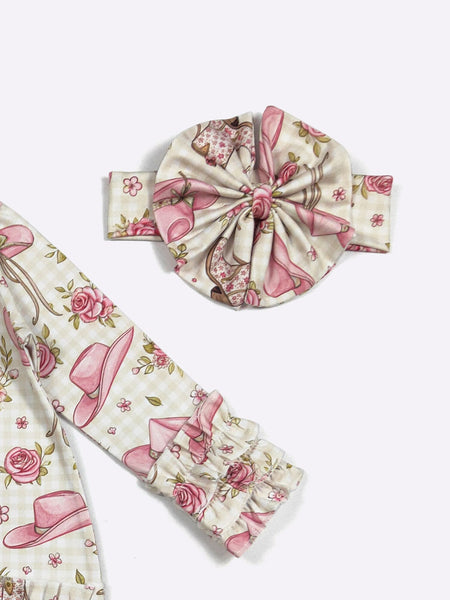 Rosy Rider Gown and Headband