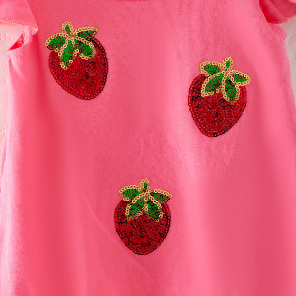 Strawberry Sequin Romper