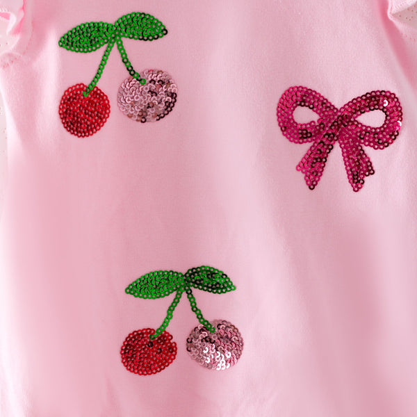 Cherry Sequin Romper
