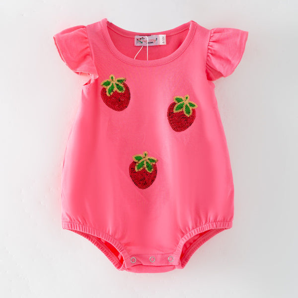 Strawberry Sequin Romper