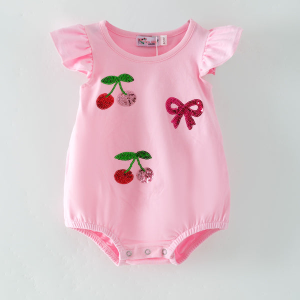 Cherry Sequin Romper
