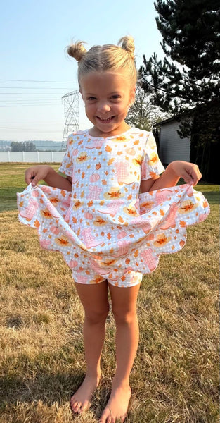 Autumn Boots and Bows Twirl Dress