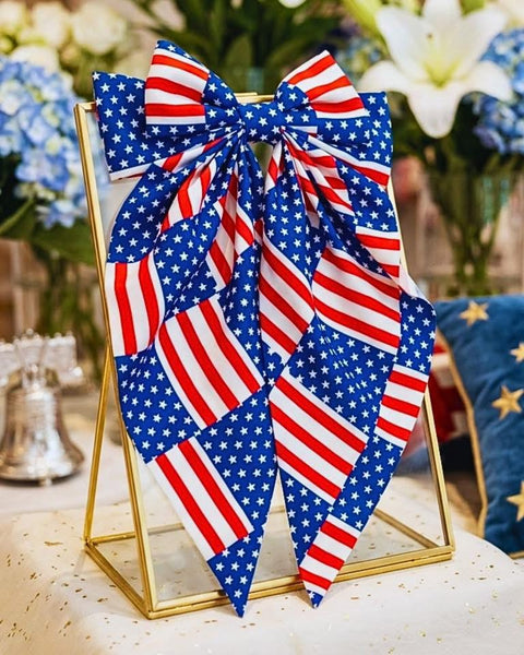Patriotic Hair Bow Clips