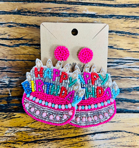 Happy Birthday Earrings