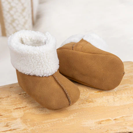 Khaki Sherpa Booties