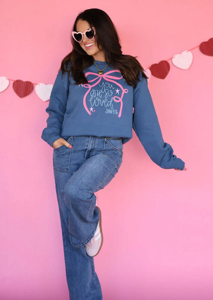 You are so Loved Bow Sweatshirt