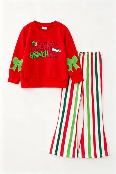 Merry Grinchmas Stiped Bells Set