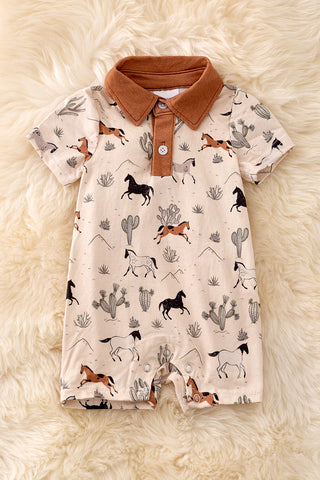 Horse Collared Romper