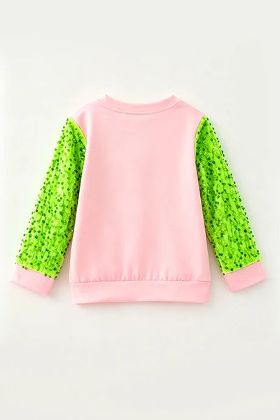 Grinchy Bows Sequin Top