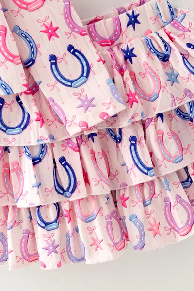Horseshoes Stars & Bows Skort Set