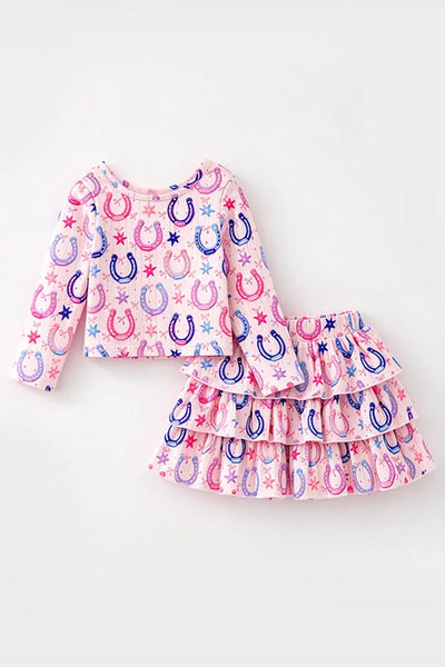 Horseshoes Stars & Bows Skort Set