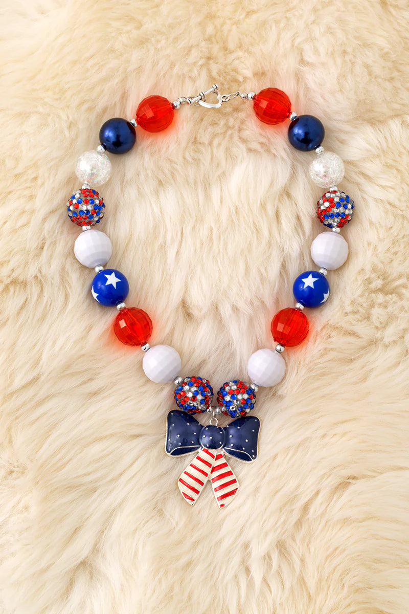 Coquette Patriotic Necklace