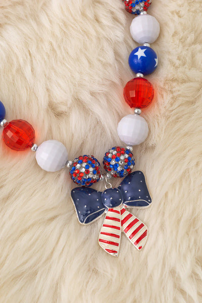 Coquette Patriotic Necklace