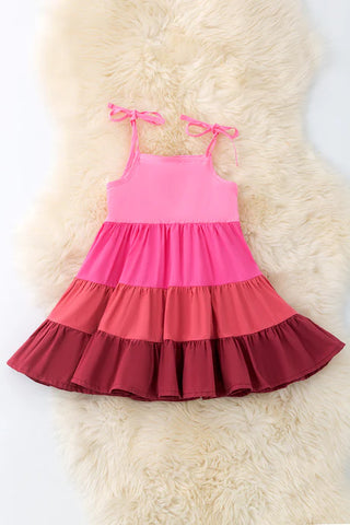 Pink Toned Ruffled Dress
