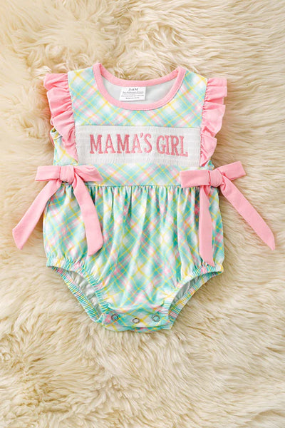 Mama's Girl Plaid Romper