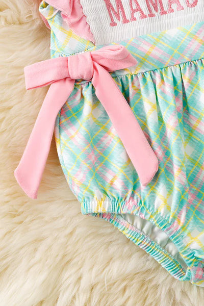 Mama's Girl Plaid Romper