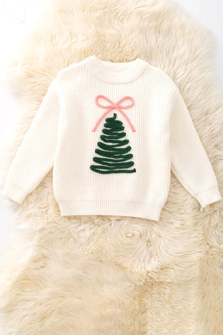 Merry Pink Bowmas Sweater