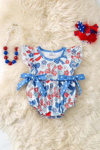 Patriotic Bow Romper