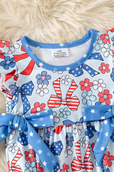 Patriotic Bow Romper