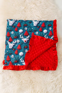 Red Nose Reindeer Blanket