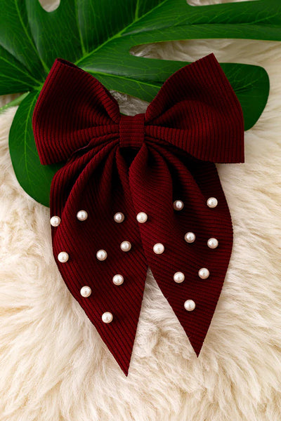 Coquette Hair Clip w/pearls