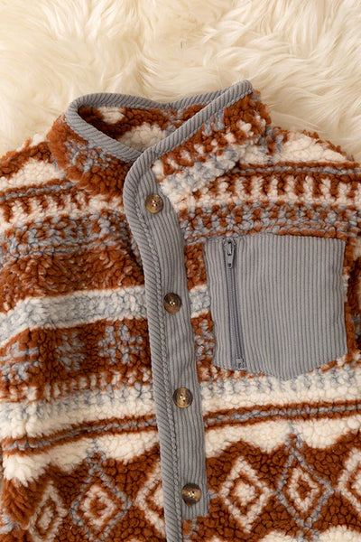 Aztec Button Jacket