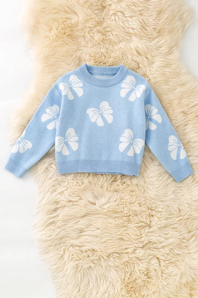 Blue Bow Sweater