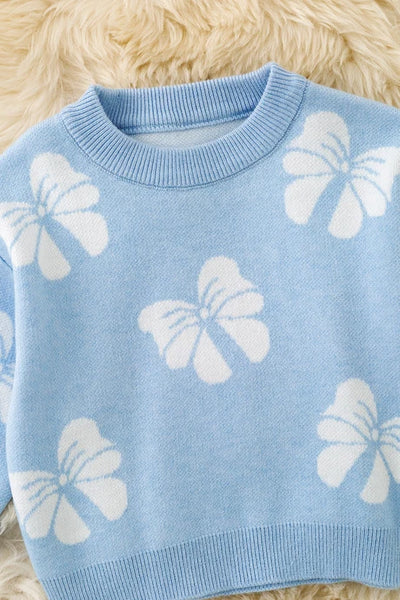 Blue Bow Sweater