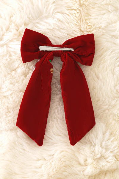 Christmas Coquette Beaded Bow
