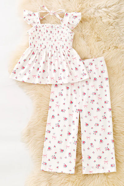 Pink Floral Tunic Set