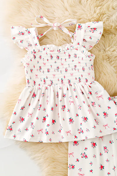 Pink Floral Tunic Set