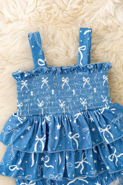 Bow Denim Bodysuit