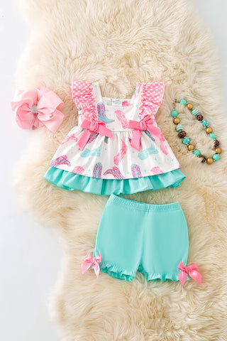 Cowgirl Boot Short Set