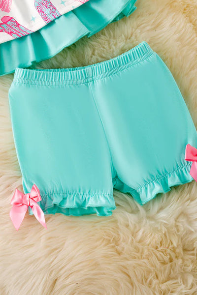 Cowgirl Boot Short Set
