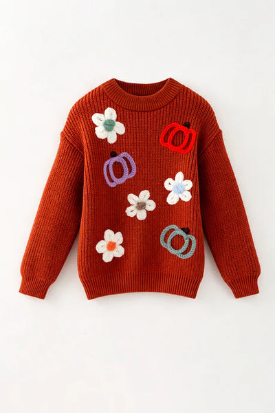Pumpkins & Flowers Sweater