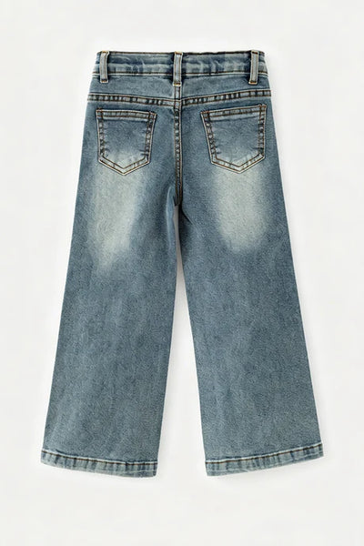 Rhinestones & Bows Denim Pants