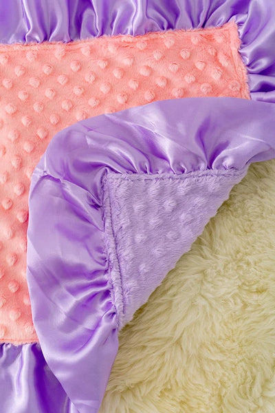 Coral Lavender Ruffle Lovie