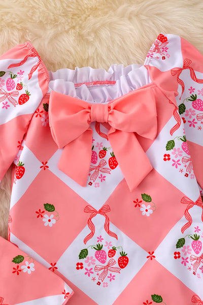 Strawberry Bow Swimsuit