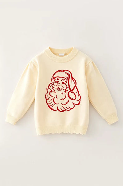 Santa Scalloped Sweater