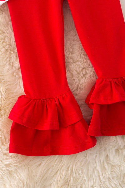 Heart Sequin Bow Pants Set