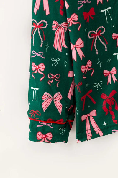 Pink and Red Bow PJ Set