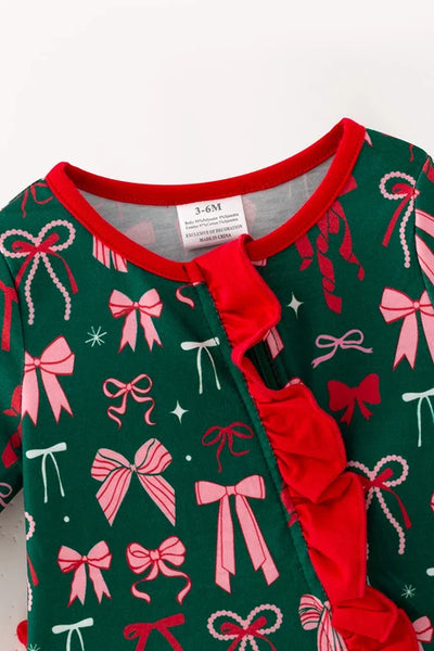 Pink and Red Bow Romper